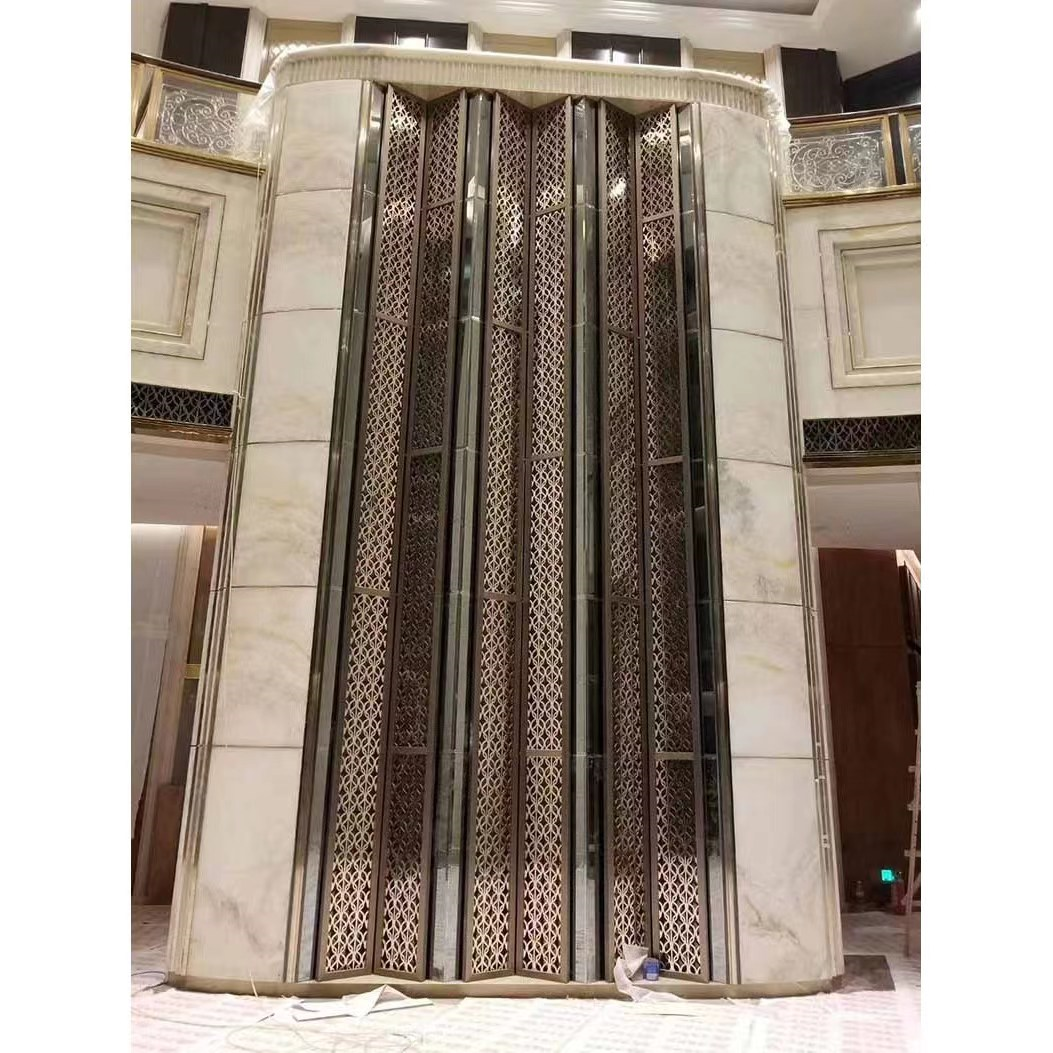 Light Luxury Room Divider Partition Stainless Steel Hotel Metal Room Divider