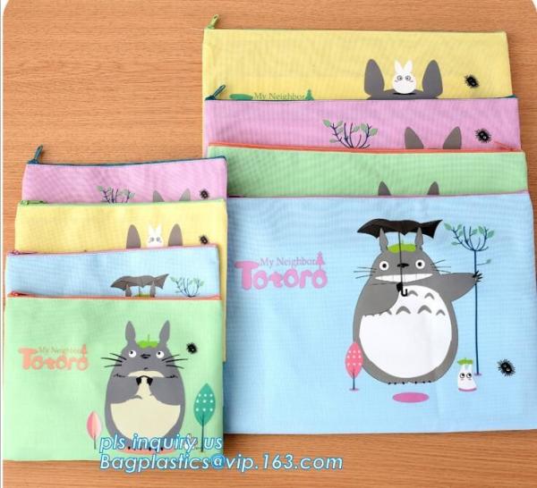 Boys girls solid color large capacity canvas pencil bag case, stationery pencil bag pen case school supplies pencilcase