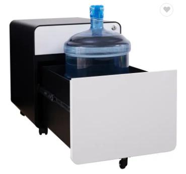 Antiwear 2 Drawers Mobile Metal Pedestal Office Filing Cabinet Electrostatic Powder Coating