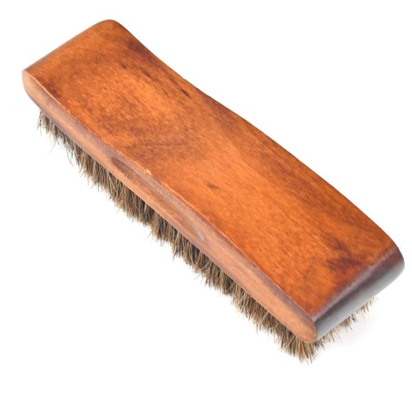 Деревянная щетка для чистки обуви из конского волоса 16*4,5*1,5 см