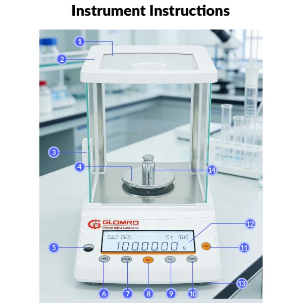 Laboratory 0.01g Analytical Balance Scale  External Calibration 600g 1000g 2000g 3000g Capacity Analytical Balance