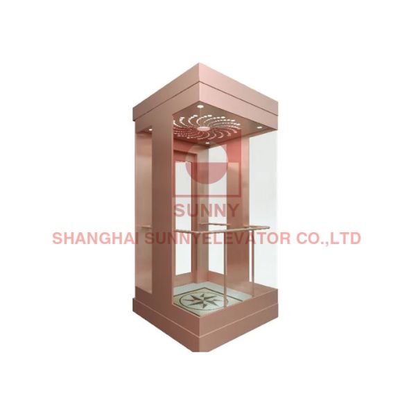 1.0~4.0m/S Центр Открытие двери Пассажир Дом Лифт Стеклянный кабинетка для дома