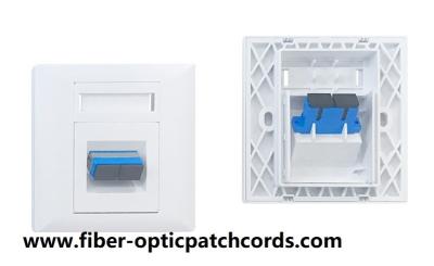 FTTH wall mount box fiber faceplate for SC duplex adapter