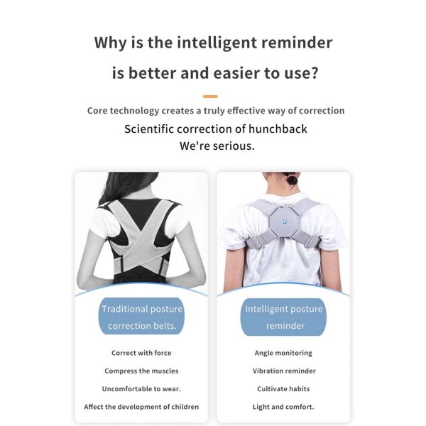 Smart sensor orthosis correction belt reminder of adult & child sitting posture hunchback Back smart posture corrector