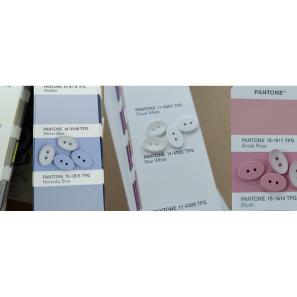 Customized 4 Hole Natural Corozo Buttons With Subtle Wood Grain Patterns