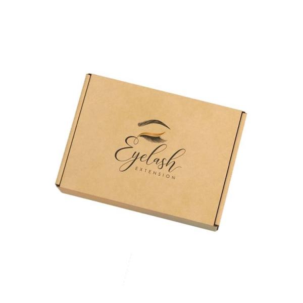 Logotipo personalizado Luxo Cores personalizadas de cílios Embalagens cosméticas Cartão Kraft Cartão de correio Caixa de Envio