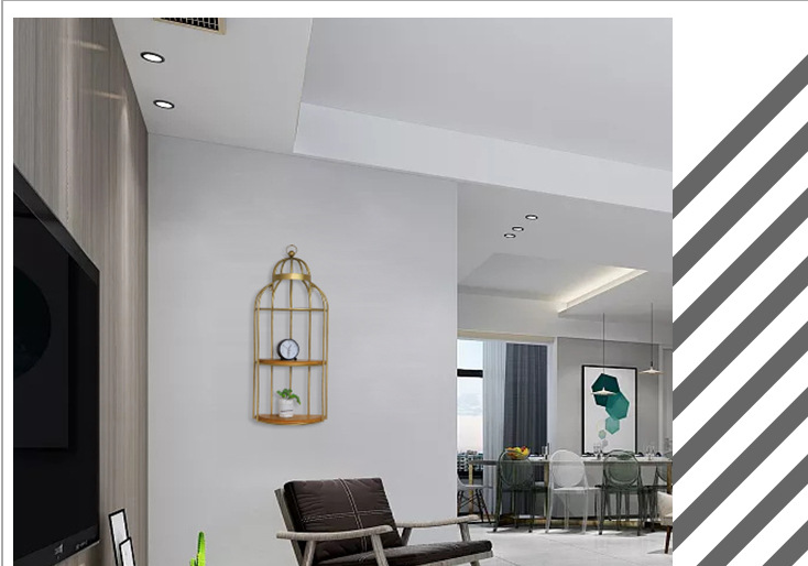 Birdcage 5 Tier Flower Pot Stand , Gold Wrought Iron Flower Stand