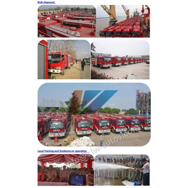 Тележка аварийного спасения леса Dongfeng 6x6 14000L противопожарная