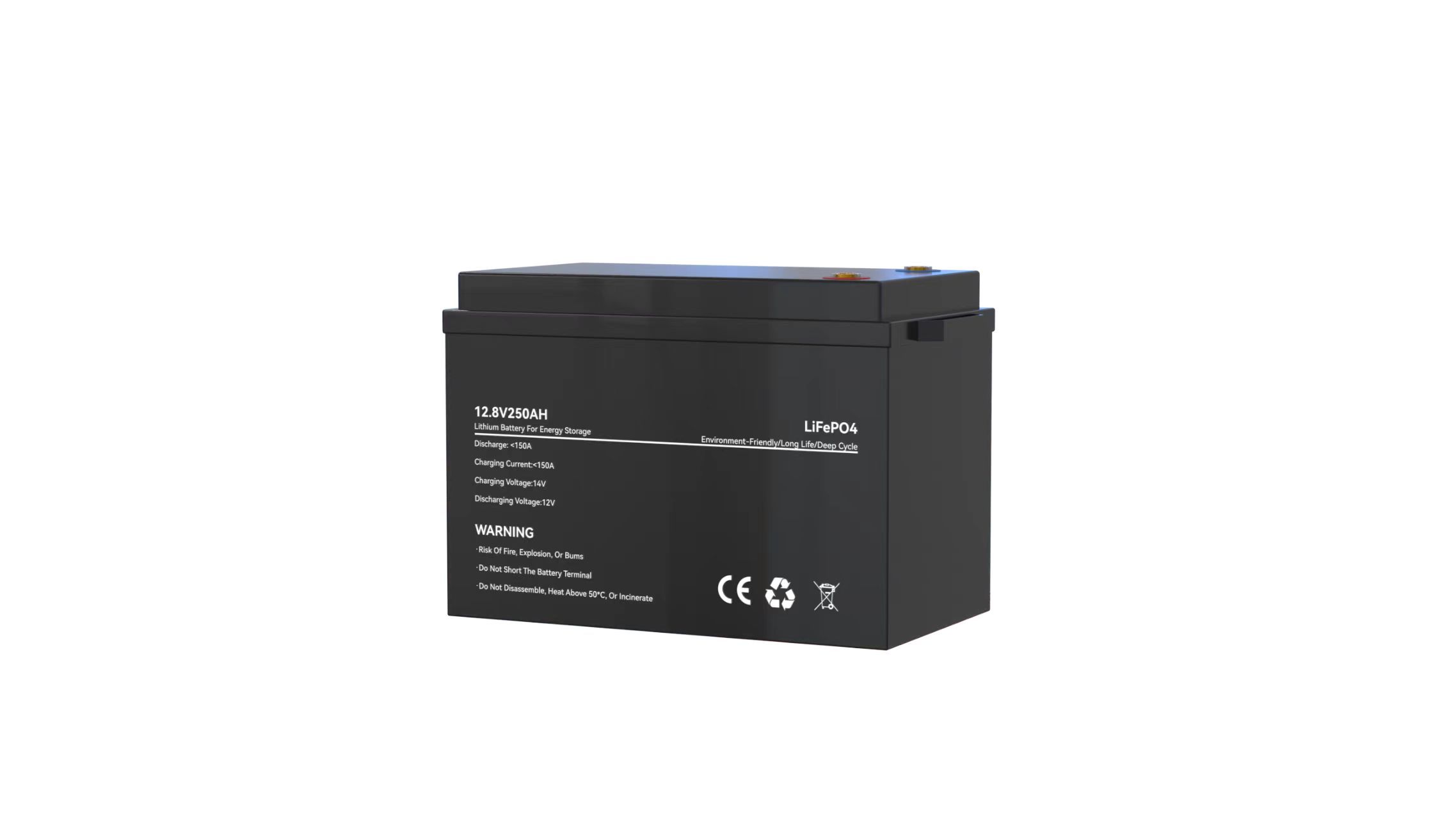 12.8V 250Ah LiFePO4 Battery Lead Acid Case Lithium Iron Phosphate Solar Energy Storage Battery For RV Solar System UPS Backup Power