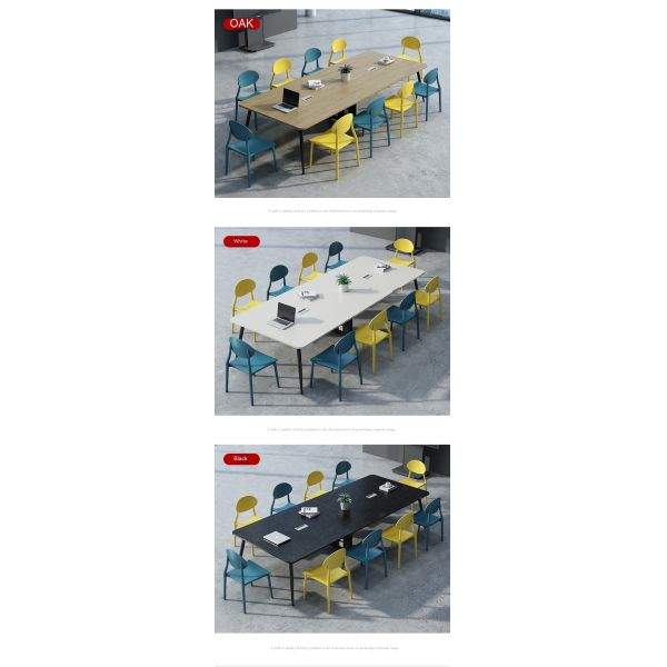Office Furniture Conference Workbench Steel Frame Training Negotiation Table Set