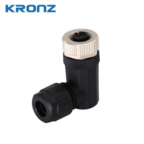 M12 4-Pin IP67 Waterproof Connector with 4-8mm Cable Outlet
