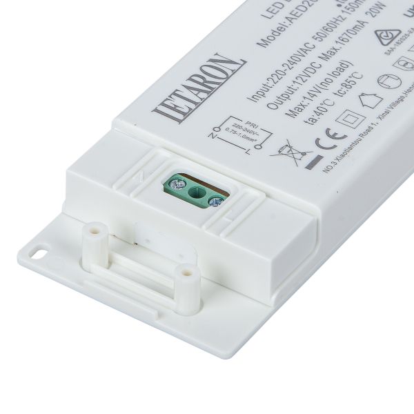 20W Led Driver Constant Voltage, Led Driver 12v Selv Ip44 With SAA Certificate