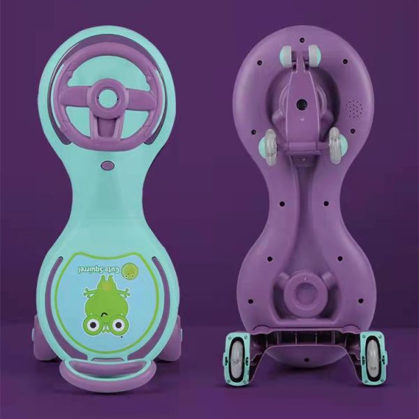 Дети ездят на скутерах, автомобилях, велосипедах, игрушках с музыкальными огнями и безшумными колесами из ПУ.