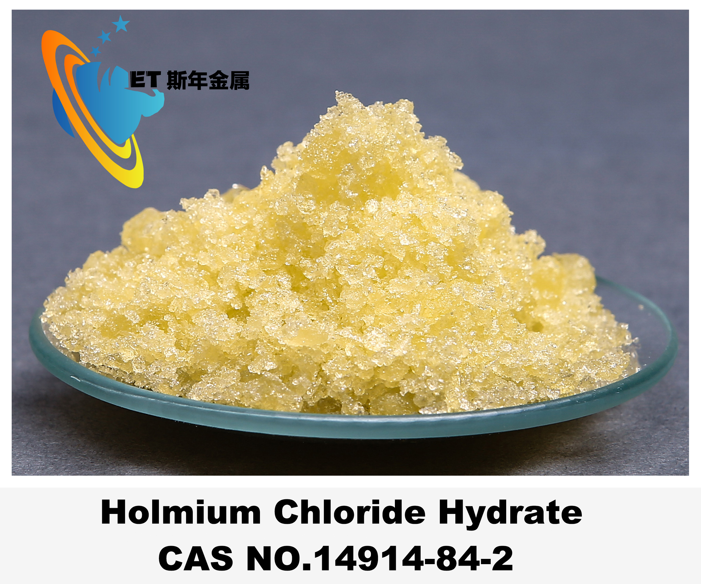 Orange Crystals HoCl3 6H2O Holmium Chloride Hydrate 99.9% Purity