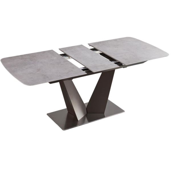 Table à manger moderne meubles assis chaises confortables avec base en acier inoxydable