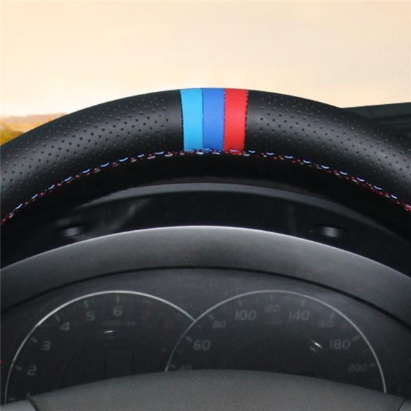 MEWANT For Toyota Highlander Camry Provide the Handmade Sewing Carbon Fiber Suede Leather 3D Steering Wheel Covers