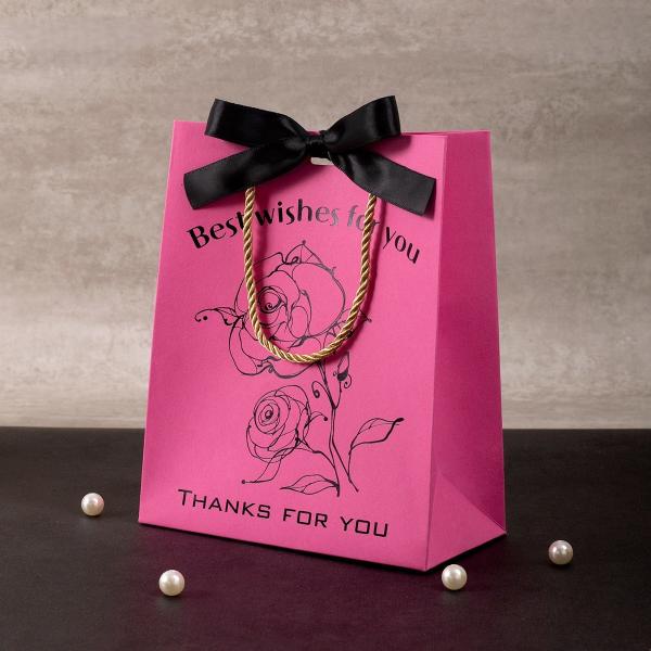 Juego de invitación y caja de caramelos estilo chino premium para bodas Elegancia Rosa