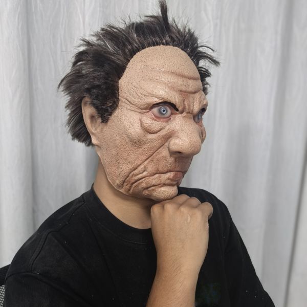 Authentic Human Facial Look Latex Mask for Stage Performances and Film Shoots - One Size Fit Most Theatrical Mask