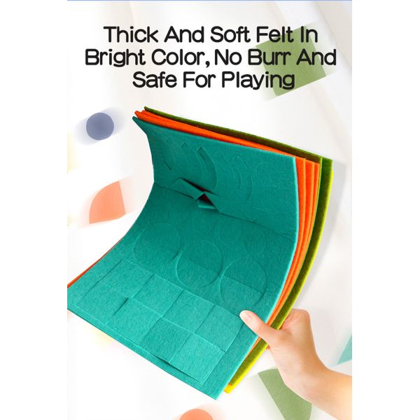 Preschool стикеров DIY уча игрушки, чувствовал головоломки ткани геометрические для малышей