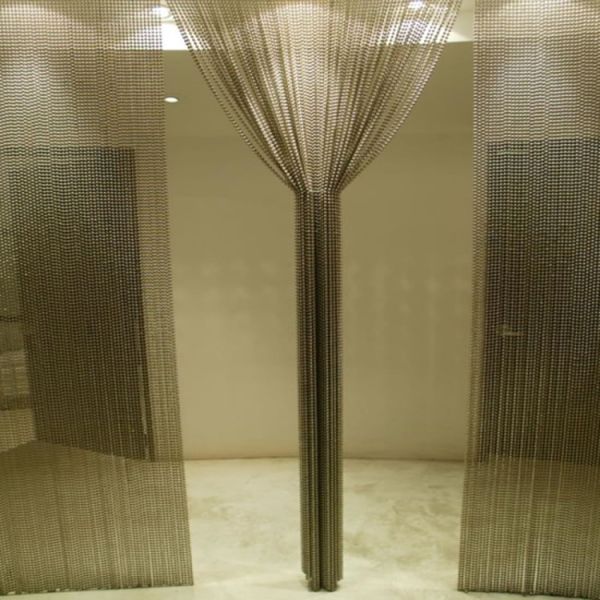 Interior Decorative Steel Ball Chain Curtain Rust Protection With 5mm Round Ball