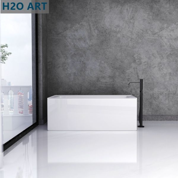 HA2007 Function Whirlpool Bathtubs Skirt Acrylic Bathtub with Tile Flange Topmount