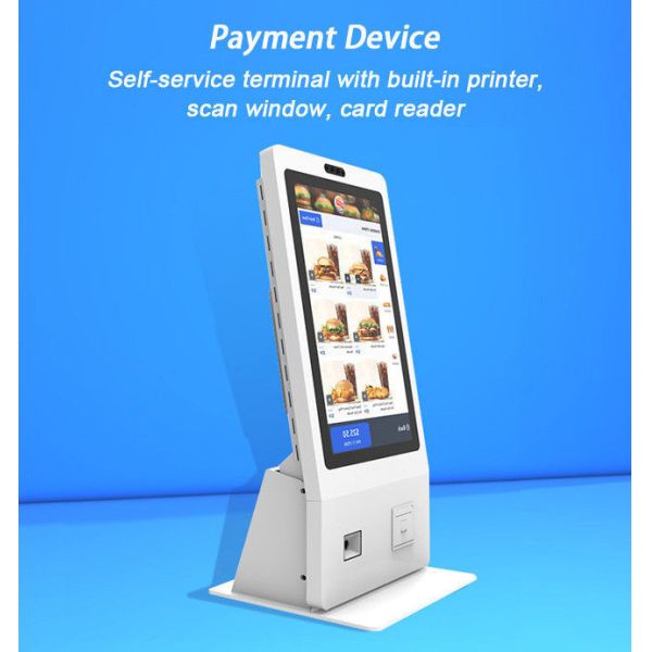 15.6 inch Foodservice Interactive Burger King Self Order Kiosk Touch Screen Interactive Kiosk