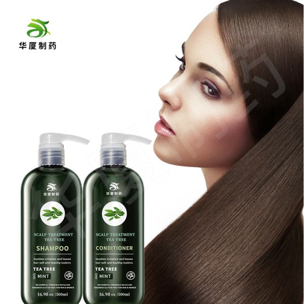 Private Label Tea Tree Shampoo Anti-Dandruff Nourishing Natural Herbal Sulfate Free Hair Product Shampoo And Conditioner