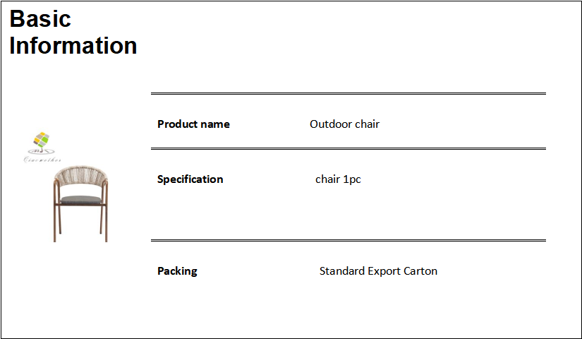 Muebles para el exterior de oficina de hogar de aluminio de metal con respaldo alto patio de ratán sillas de jardín para el conjunto general en muebles de exterior