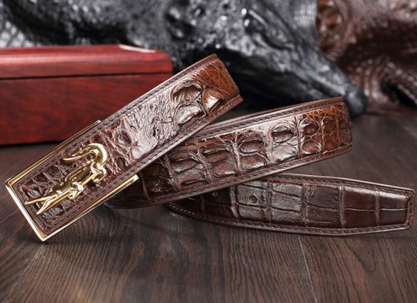 Dongguan factory supply origin new alligator belt crocodile leather men's belts