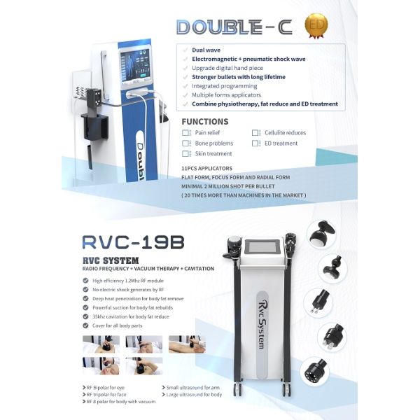 Vertical Shockwave Therapy Equipment 2 In 1 EMS Shockwave Machine For Body Massage shockwave therapy physiotherapy