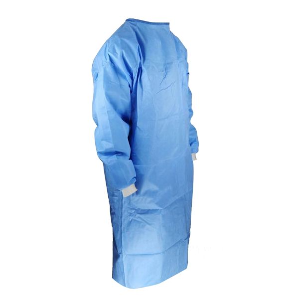 Eco Friendly Patient S M Stitched seams Waterproof Isolation Gown
