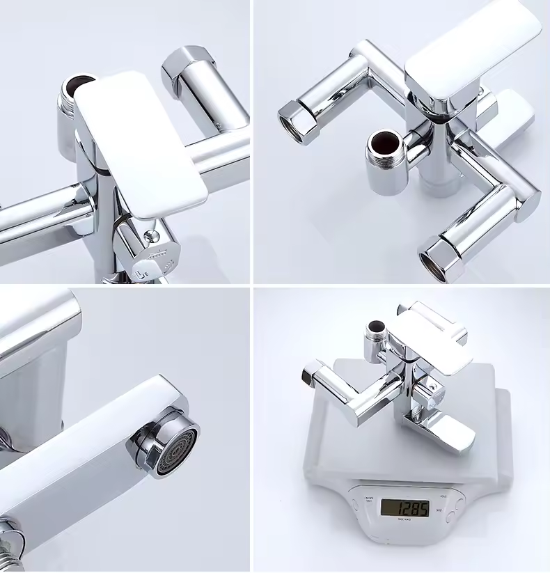 2024 Product Modern Bathroom Wash Stainless Steel Faucet Mixer Taps Chrome Bath Shower Set
