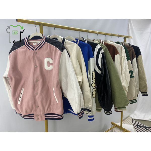 Fashion Adults Used Baseball Jacket Casual Wear Mix Size Winter Clothes For Men