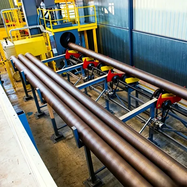 Efficient Sand Blasting Machine for Steel Pipe with Dual-function Internal & External Blasting and High Cleaning Efficiency