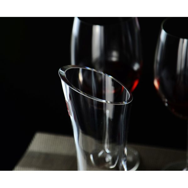 1800ml 60Oz Round Wine Decanter Bottle Effortless Pours With Oblique Mouth