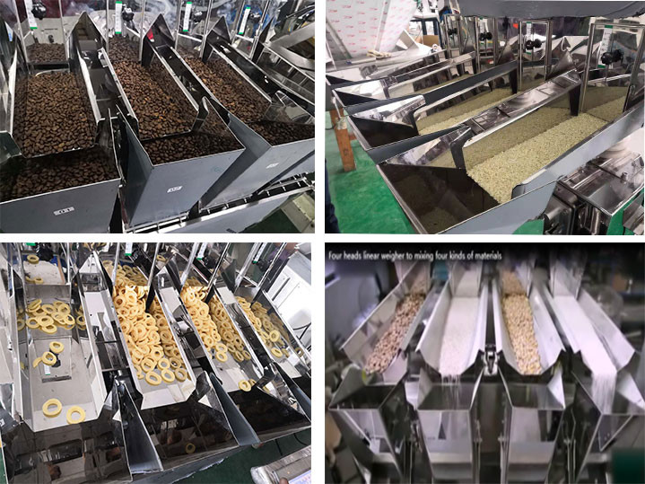 Закуска еды сахара риса веся Weigher 500g 1000g 4 голов линейный