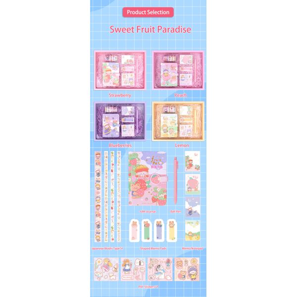 Funny Whimsical Capybara Journal Notebook Pen Gift Set for Kids