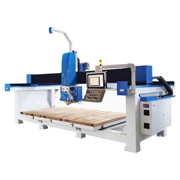 5 Axis 15 kW Bridge Cutting Machine Motor HD Camera Suction Cup Eco-Friendly Marble CNC Machine 5+3 Axis