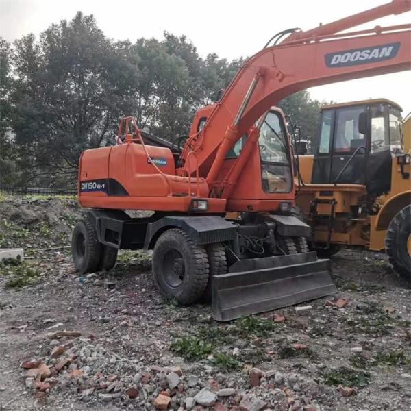 DOOSAN150W DH150W DH150W-7 Wheel Excavator / Used DOOSAN DH 150 150W-7 KOREA Engine