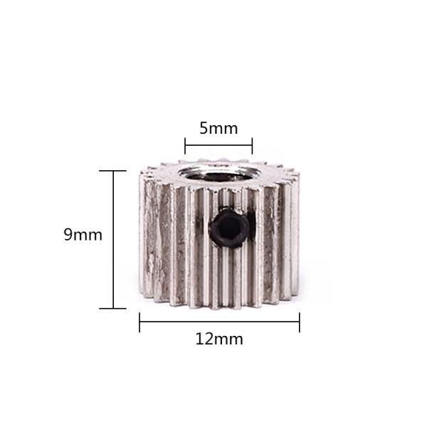 Thick 9mm Inner Dia 5mm 3D Printer Accessories 22Teeth Extruder Wheel