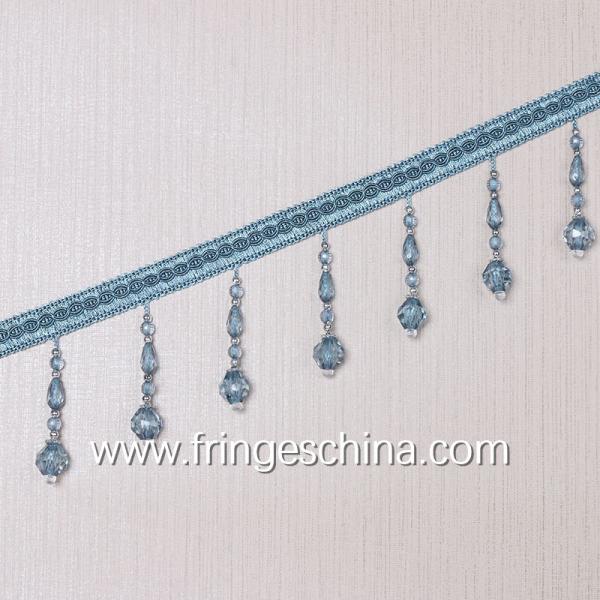 Handmade fashionable chain beads lace tassels fringes for curtain/sofa/pillow decoration