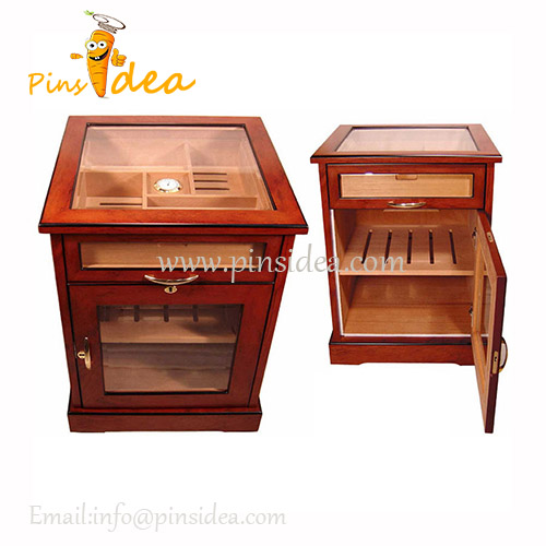 Wooden humidor, Front Mounted Hygrometer, Wholesale Factory Price