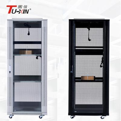Mobile Locking Network Cabinet 37u Computer Equipment Cabinet Powder Coating Surface Finish