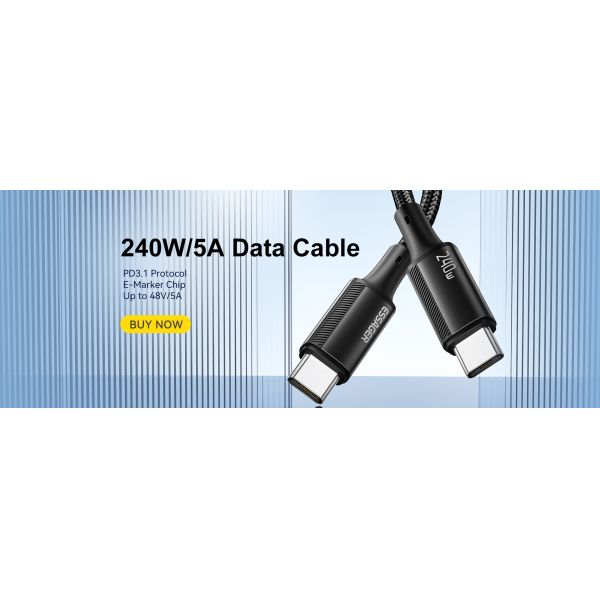 ESSAGER ES-X45 Series Quick Charge 240W USB C to USB C Cord