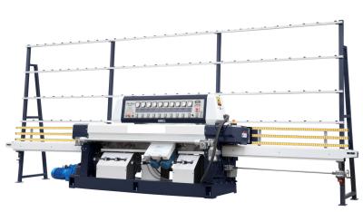 Straight line Glass edging machine 9 grinding head linear polishing machine