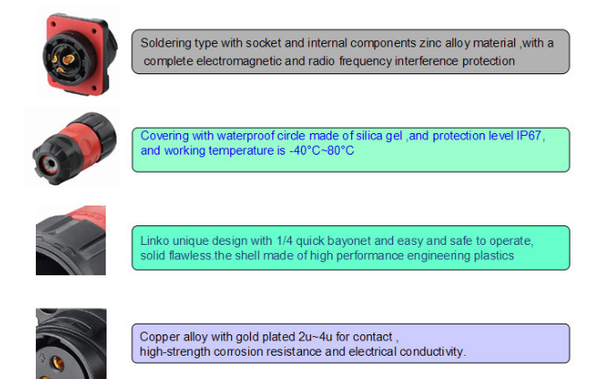 Multifunctional Male Female Cable Connector , M20 5 Pin Circular Connector For LED