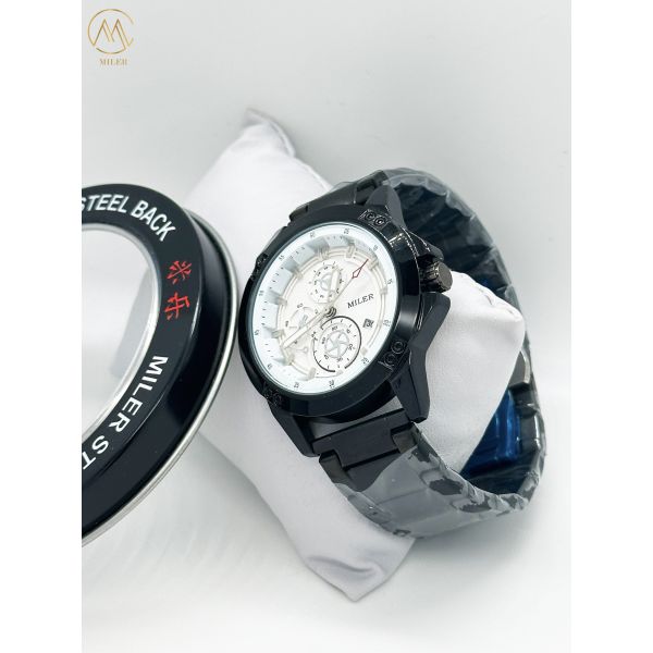 Men Fashion Watch Stainless Steel Strap Watch with Band Color Like The Picture