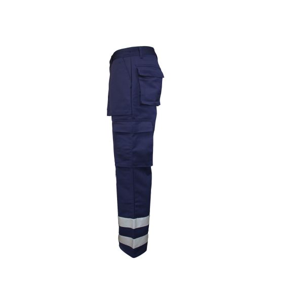 Workwear брюк работы сини военно-морского флота 275GSM с карманами мембраны и крюком & петлей
