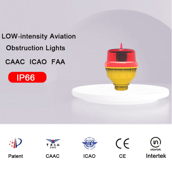 L810 Low-Intensity Aviation Obstruction Light with IP66 Waterproof, 100000 Hours Lifespan, and 360 Degree Beam Angle