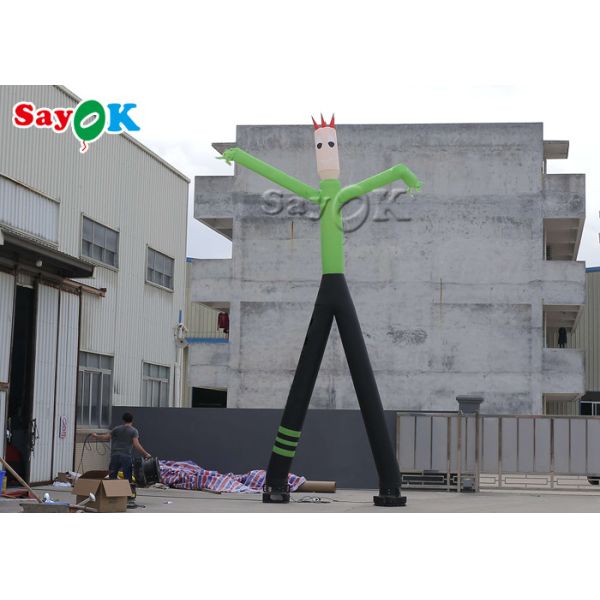 Танцуя раздувная рука человека 8m 24ft зеленая мини тряся раздувного человека танцора воздуха с 2 ногами